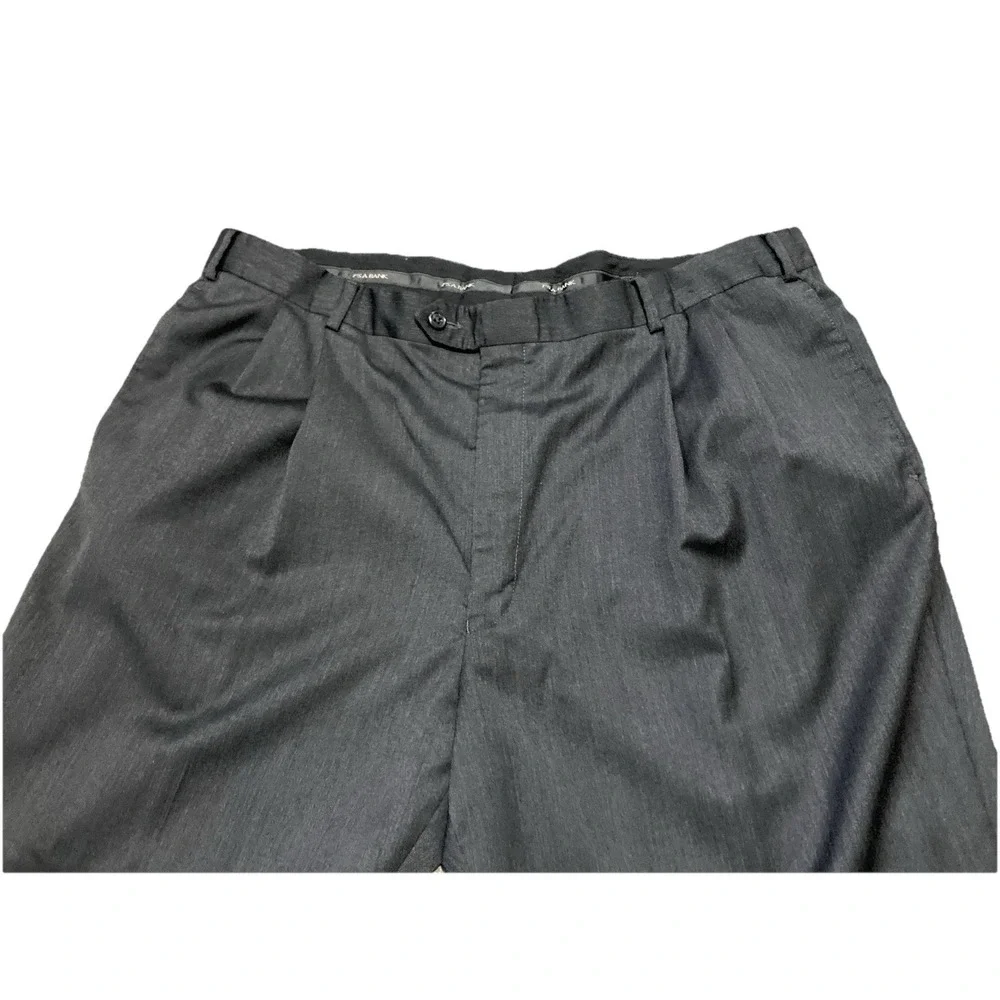 Jos A Bank Signature Collection 48L 43W Gray 100% Wool Double Breasted Suit